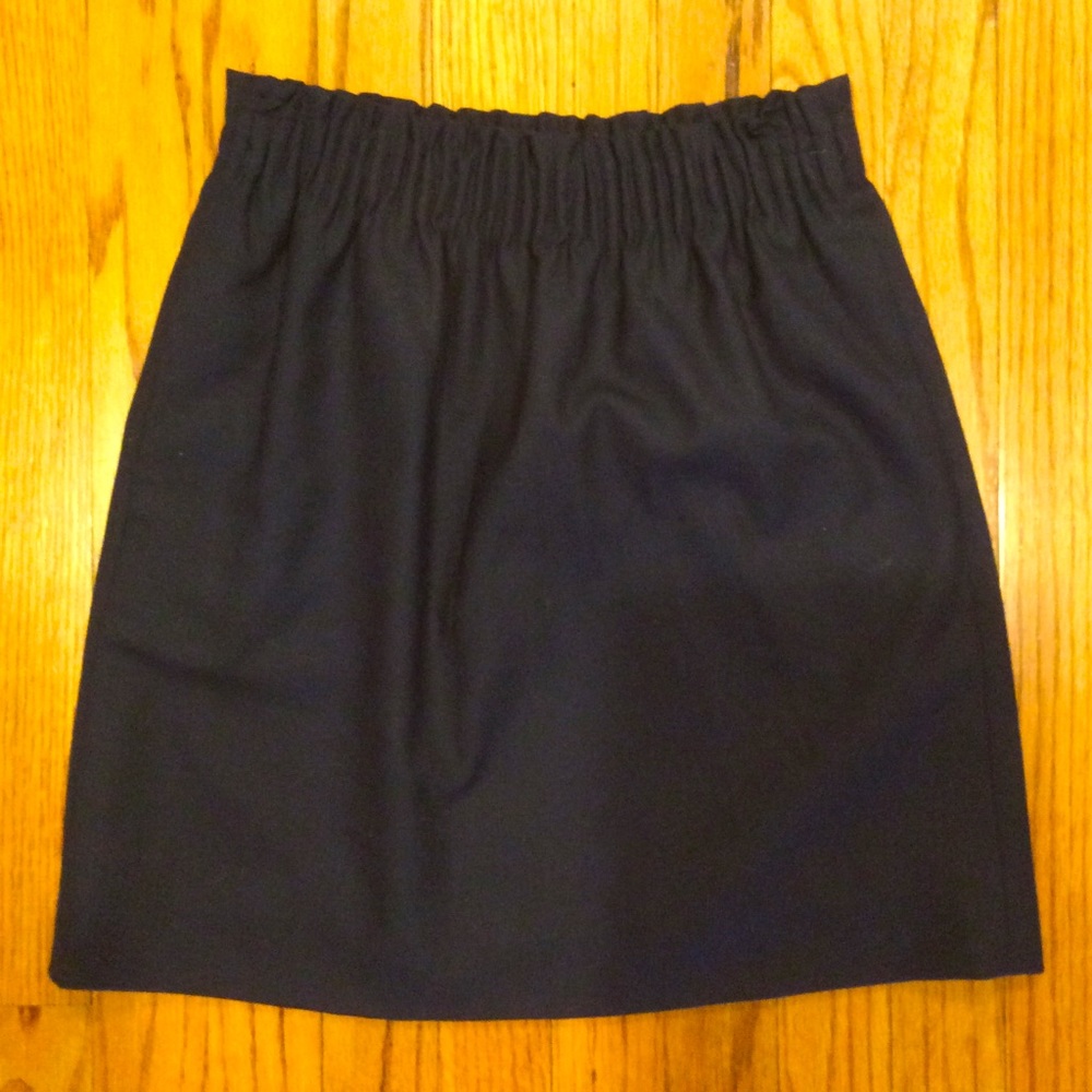 NWOT New J.Crew J. Crew Navy Paperbag Mini Skirt